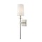 Z-Lite Camila 1 Light Wall Sconce, Brushed Nickel & White 811-1S-BN - alternate 2